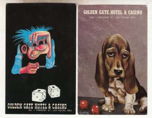 P3168 vintage postcard comic dog character dice golden gate casino los vegas NV