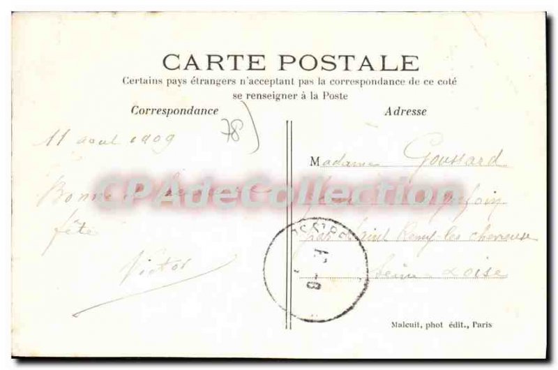 Postcard Old Abbey Poissy