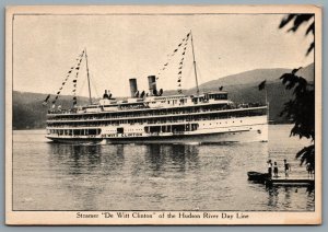 Postcard Hudson River NY c1930s Steamer De Witt Clinton Hudson River Day Line