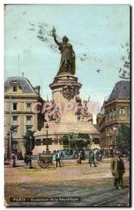 Paris Old Postcard Monument of the Republic
