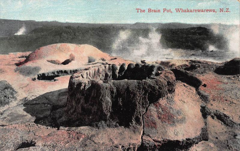 The Brain Pot, Whakarewarewa, New Zealand, Early Postcard, Unused