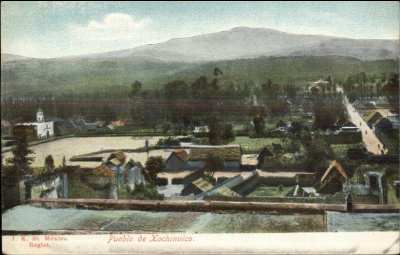 Mexico - Pueblo de Xochimilco c1905 Postcard