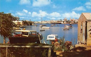 Boats Made at Red Hold Paget Bermuda Postcard