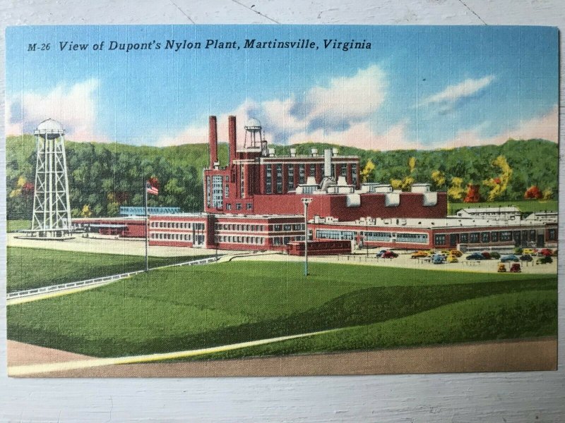 Vintage Postcard 1930-1945 Dupont's Nylon Plant Martinsville Virginia 