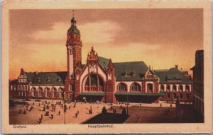 Germany Krefeld Hauptbahnhof Vintage Postcard C154