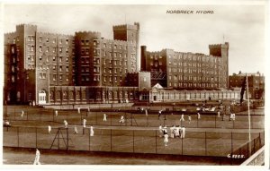 Tennis Courts at Norbreck Hydro Lancashire WW2 Real Photo Postcard