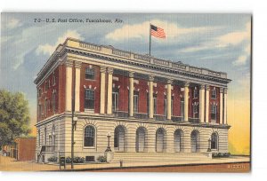 Tuscaloosa Alabama AL Postcard 1930-1950 U.S. Post Office
