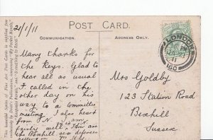 Genealogy Postcard - Family History - Goldby - Bexhill - Sussex   GN789