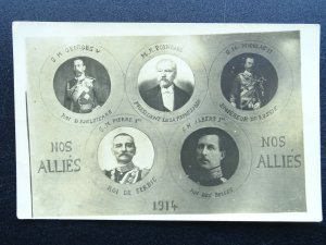 French WW1 NOS ALLIES 'Our Allies' c1914 RP Postcard