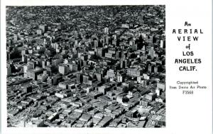 RPPC  LOS ANGELES, California  CA   AERIAL VIEW  ca 1940s Frasher  Postcard