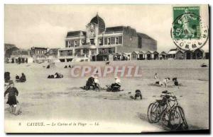 Old Postcard Cayeux Casino and the Beach