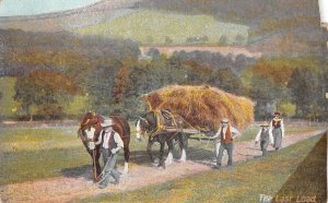 US80 Uk England painting The last load hay load cart harvesting agriculture