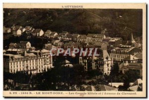 Old Postcard Mont Dore Grand Hotel and I Avenue Clermont