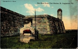 Vtg 1900's Hot Shot Oven Fort Marion St Augustine Florida FL Antique Postcard