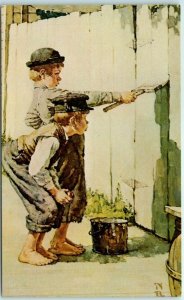 M-2016 Tom Sawyer Whitewashing the Fence as Ordered by Aunt Polly