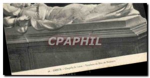 Old Postcard Dreux Chapelle St Louis Tomb of the Duke of Nemours