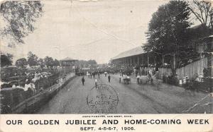 D28/ Van Wert Ohio Postcard 1906 Golden Jubilee Home-Coming Fair Horse Race