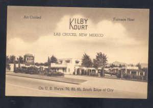 LAS CRUCES NEW MEXICO NM KILBY COURT ADVERTISING MOTEL VINTAGE POSTCARD