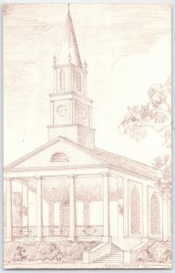 Tallahassee FL First Presbyterian Church 1960 Charles Stripling Art Postcard