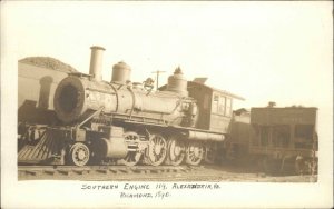 Alexandria or Richmond Virginia VA Southern Engine RR Train 119 c1910 RPPC