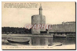 Postcard Old Aigues Mortes Constance Tower and the Canal