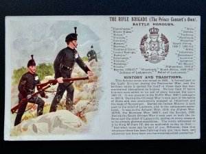 History & Tradition THE P.C.O. RIFLE BRIGADE Postcard by Gale & Polden No.104