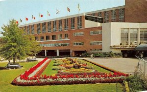 NJ New Jersey ATLANTIC CITY HORSE RACE COURSE~Club House Flowers c1960s Postcard