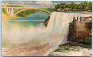 M-48224 American Falls from Goat Island Niagara Falls New York