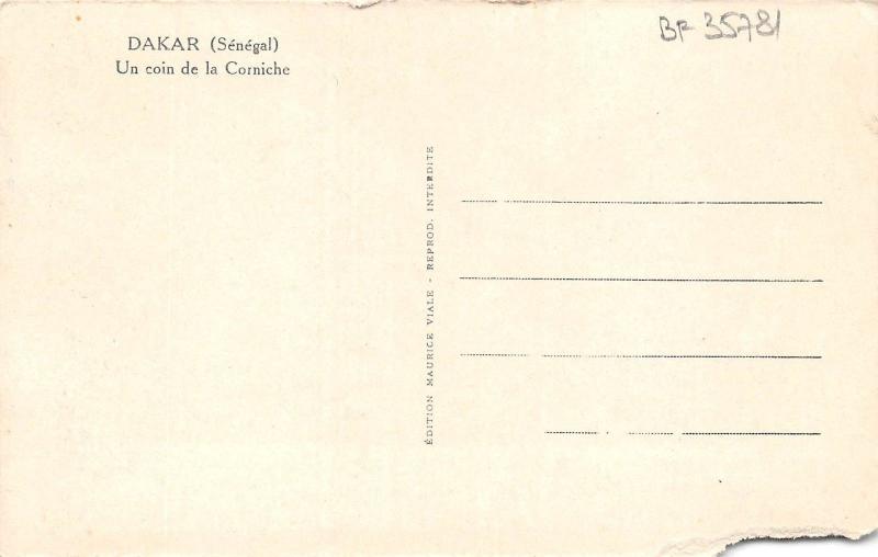 BF35781 dakar senegal un coin de la corniche   front/back scan