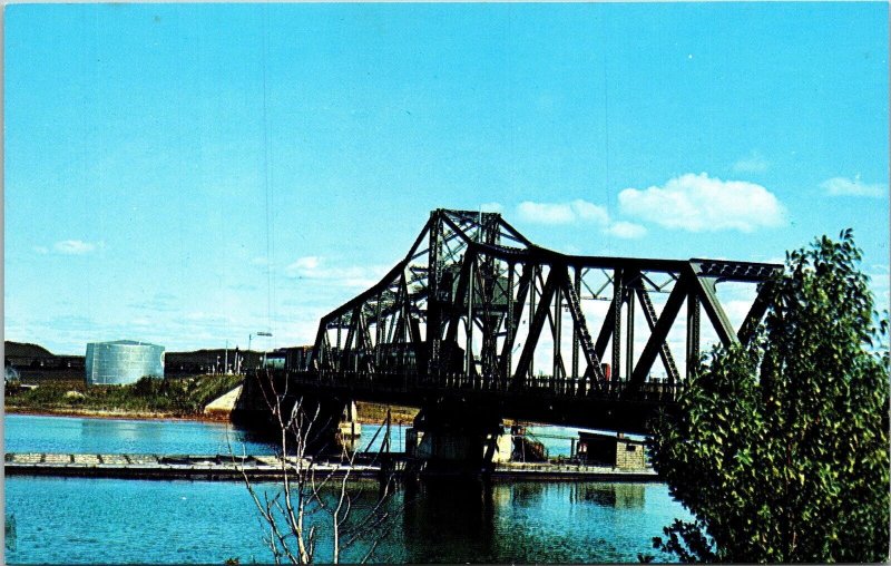 Bridge Little Current Manitoulin Island Ontario Canada Postcard VTG UNP