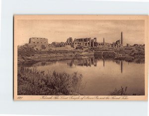 Postcard The Great Temple of Amun-Re and the Sacred Lake Karnak Egypt