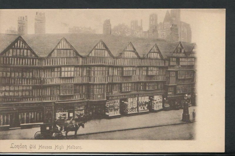 London Postcard - London Old Houses High Holborn    RS9950