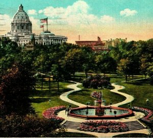 State Capitol and Central Park St Paul Minnesota MN 1922 Vtg Postcard Bloom Bros