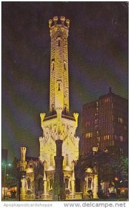 Illinois Chicago Water Tower At night 1965