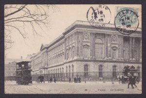 FRANCE, Postcard, Paris, Louvre, The old tramway