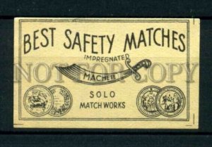 500606 MACHETE Vintage match label