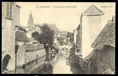 france, CHARTRES, L'Eure au Pont Saint-Hilaire (1910)