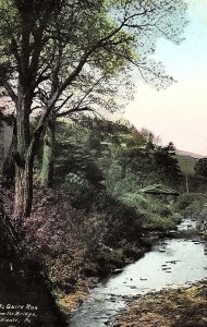 C.1907 McGuire Run from Bridge, Tidioute, Pa. Hand Colored Unused Postcard P123