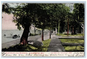 1907 Aloah Beach Lake Winnebgo Near Appleton Wisconsin WI Posted Postcard