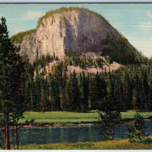 1934 Yellowstone Park, WY Mt. Haynes Madison River Nature Scenic Linen PC A253