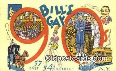 Bill's Gay Nineties Restaurant, New York City, NYC USA Unused 