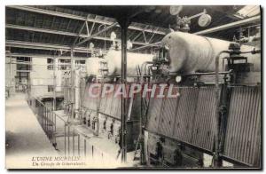 Old Postcard Automobile Factory Michelin Clermont Ferrand A group of generators