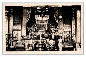 RPPC Snake Temple Sungei Kluang Penang Malaysia UNP Postcard U14