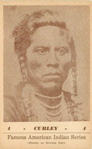 Postcard Famous American Indian Series Curley No.4 Sole Survivor Custer Brigade