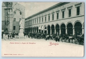 Bologna Italy Postcard Piazza Galvani and Loggia Del Pavaglione c1905 Posted