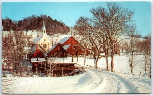 Postcard - New England Village in Winter - New England