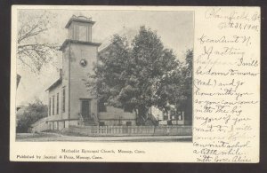 MOOSUP CONNECTICUT METHODIST EPISCOPAL CHURCH VINTAGE POSTCARD 1905