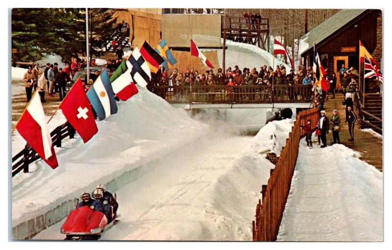 1950s/60s Mt. Van Hoevenberg Bobsled Run, Lake Placid, NY Postcard