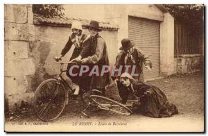 Scenes of Berry - Lesson of Bicycle - bicycle - cycling - Old Postcard