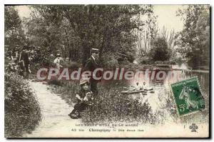 Old Postcard Champigny Both islands